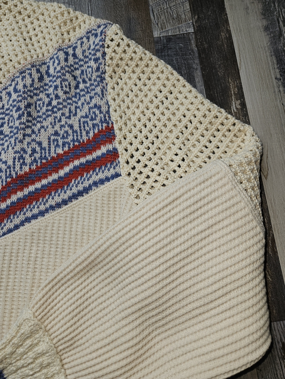 Free People Geo Party Pullover Ivory Medium - Picture 6 of 10